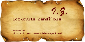 Iczkovits Zenóbia névjegykártya